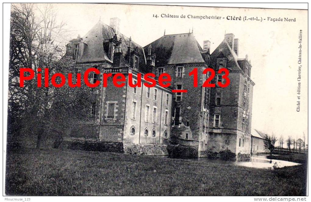 37 Indre Et Loire - CLERE - " Chateau De Champchevrier - Façade Nord " - Cléré-les-Pins