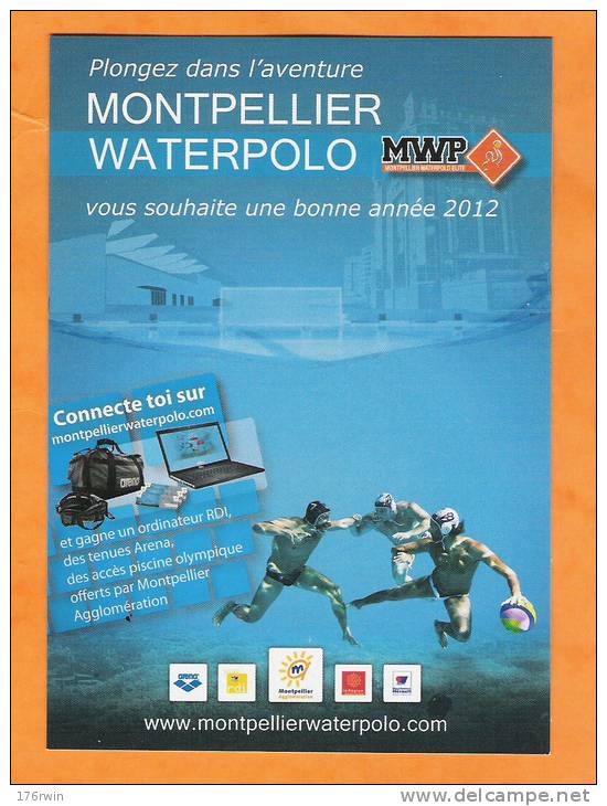 CPub  MONTPELLIER  WATERPOLO Calendrier Championnat De France 2012 Du MWP - Natation