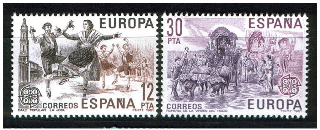 ESPAÑA  1981. TEMA EUROPA CEPT.NUEVO SIN CHARNELA. SES 570 - 1981