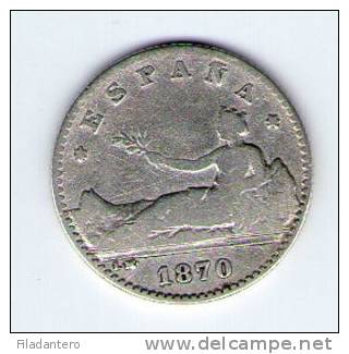 GOBIERNO PROVISIONAL  50 CTOS.  PLATA 1870     NL184 - Sammlungen