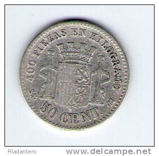 GOBIERNO PROVISIONAL  50 CTOS.  PLATA 1870     NL184 - Colecciones