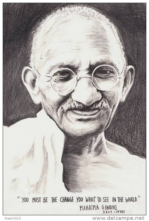 (NZ21-098   )   India Mahatma Gandhi  , Postal Stationery-Postsache F - Mahatma Gandhi