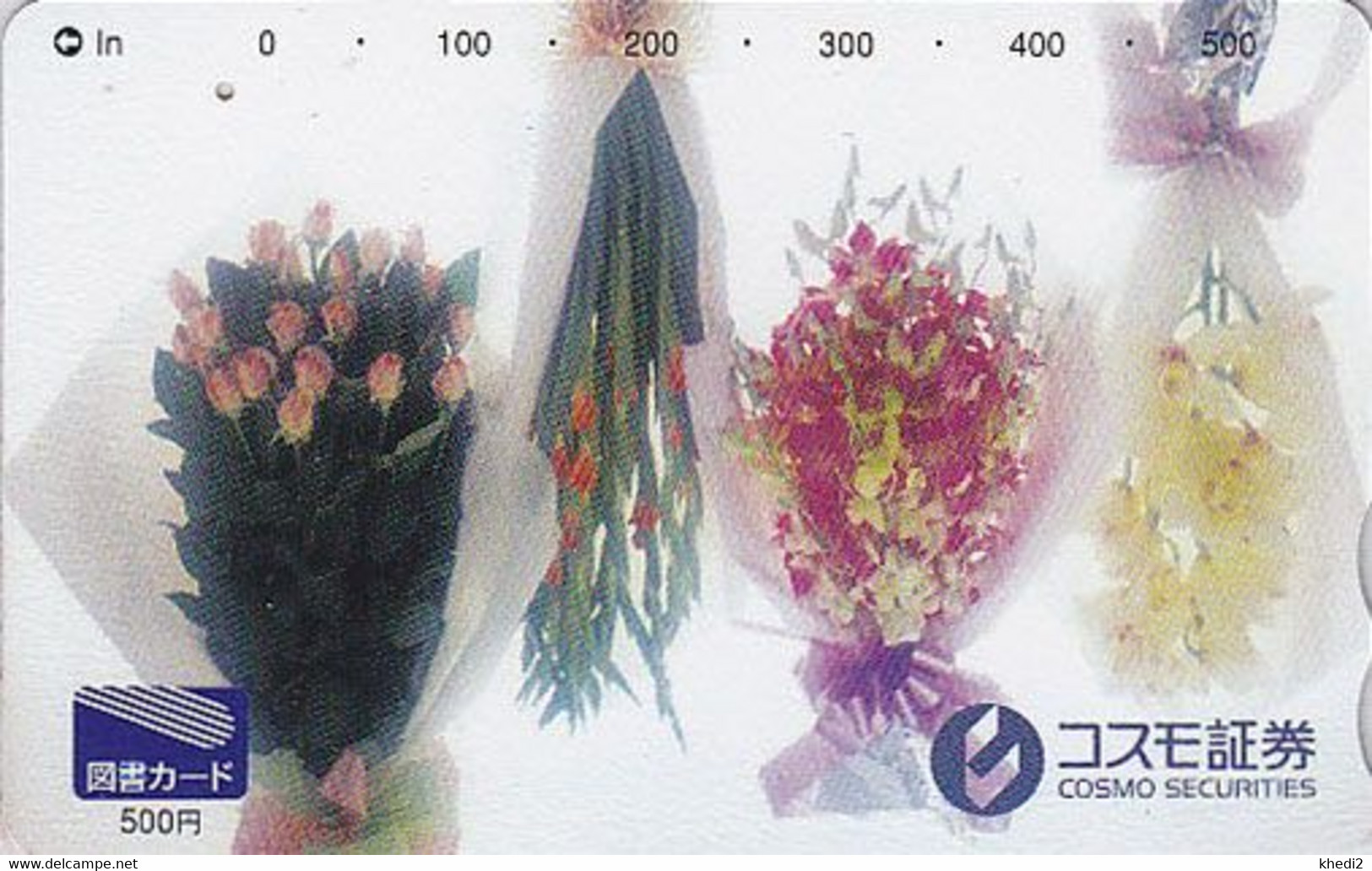 Carte JAPON - Fleur Fleurs ORCHIDEE ROSE GLAIEUL  - ORCHID Flower JAPAN Prepaid Tosho Card - Blume Karte  ORQUIDEA 1503 - Fleurs