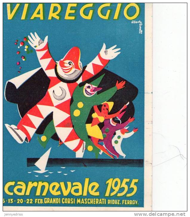 VIAREGGIO ( Lucca )  Carnevale 1955 , Originale , Viaggiata - Viareggio