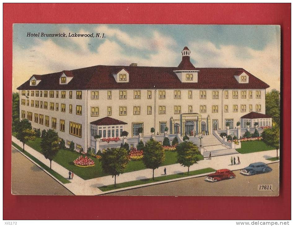 X0825 Lakewood, New Jersey. Hotel Brunswick,Litho Circulated. - Autres & Non Classés