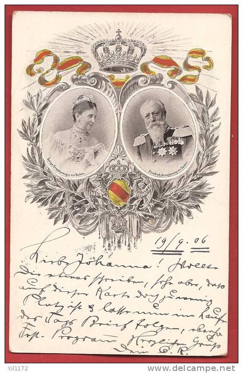 X0831 Luiza Und Friedrich Von Baden.Pioneer.Gelaufen In 1906. - Matrimonios