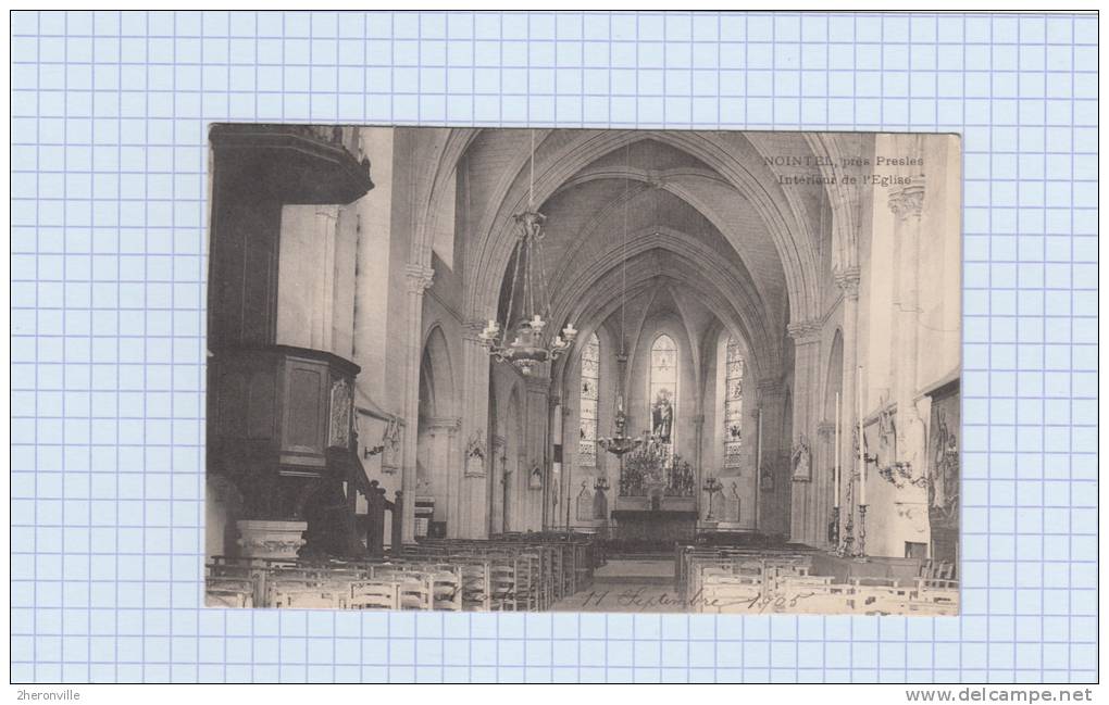 CPA - NOINTEL Prés PRESLES - Intérieur De L' Eglise - 1905 - Nointel