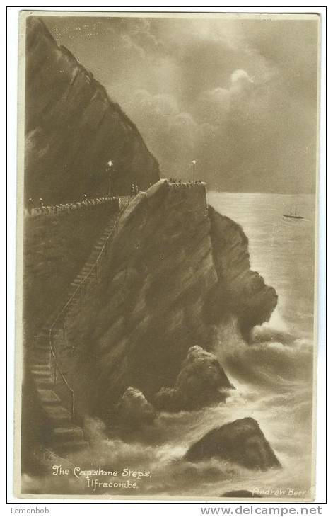United Kingdom, The Capstone Steps, Ilfracombe, 1925 Used Postcard [P8905] - Ilfracombe