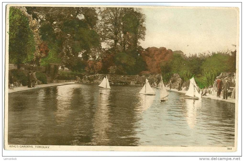 United Kingdom, King's Gardens, Torquay, 1939 Used Postcard [P8908] - Torquay