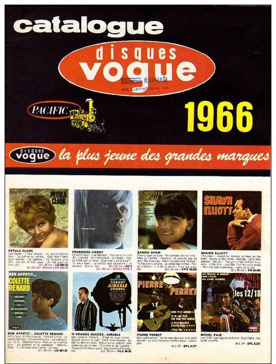 MUSIQUE - DEPLIANT PUBLICITAIRE - DISQUES VOGUE - CATALOGUE 1966 - Reclame
