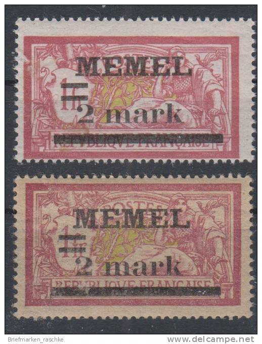 Memel,28x+y,postfrisch (131) - Memelgebiet 1923