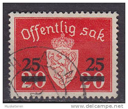 Norway 1949 Mi. 60    25 Ø Auf 20 Ø Wappen Dienstmarke Service - Service