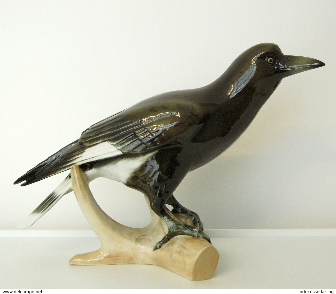 Statuette ROYAL DUX Oiseau Bird Porcelaine Réveilleur Lifesize Figurine - Autres & Non Classés