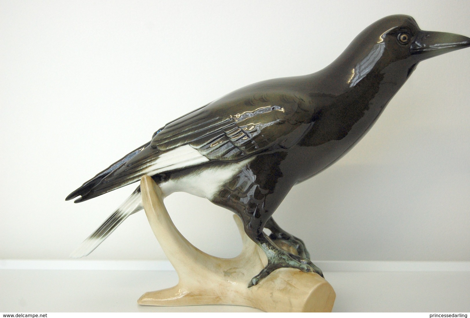 Statuette ROYAL DUX Oiseau Bird Porcelaine Réveilleur Lifesize Figurine - Other & Unclassified
