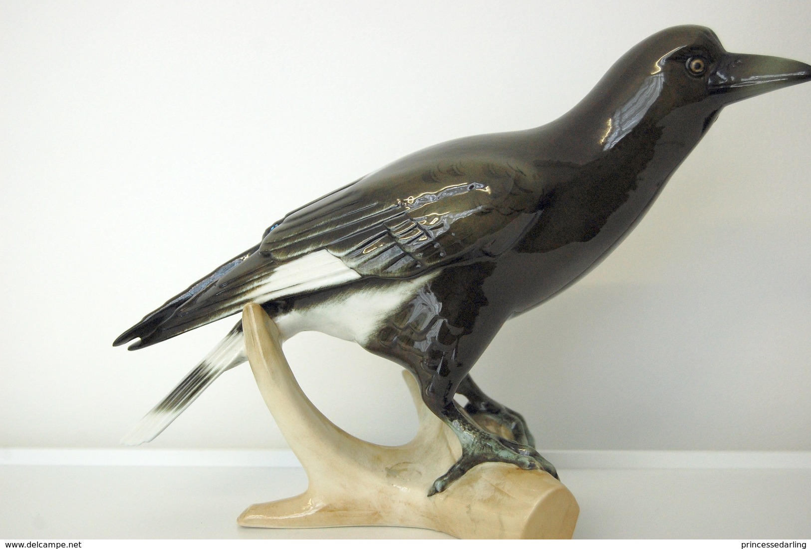 Statuette ROYAL DUX Oiseau Bird Porcelaine Réveilleur Lifesize Figurine - Autres & Non Classés