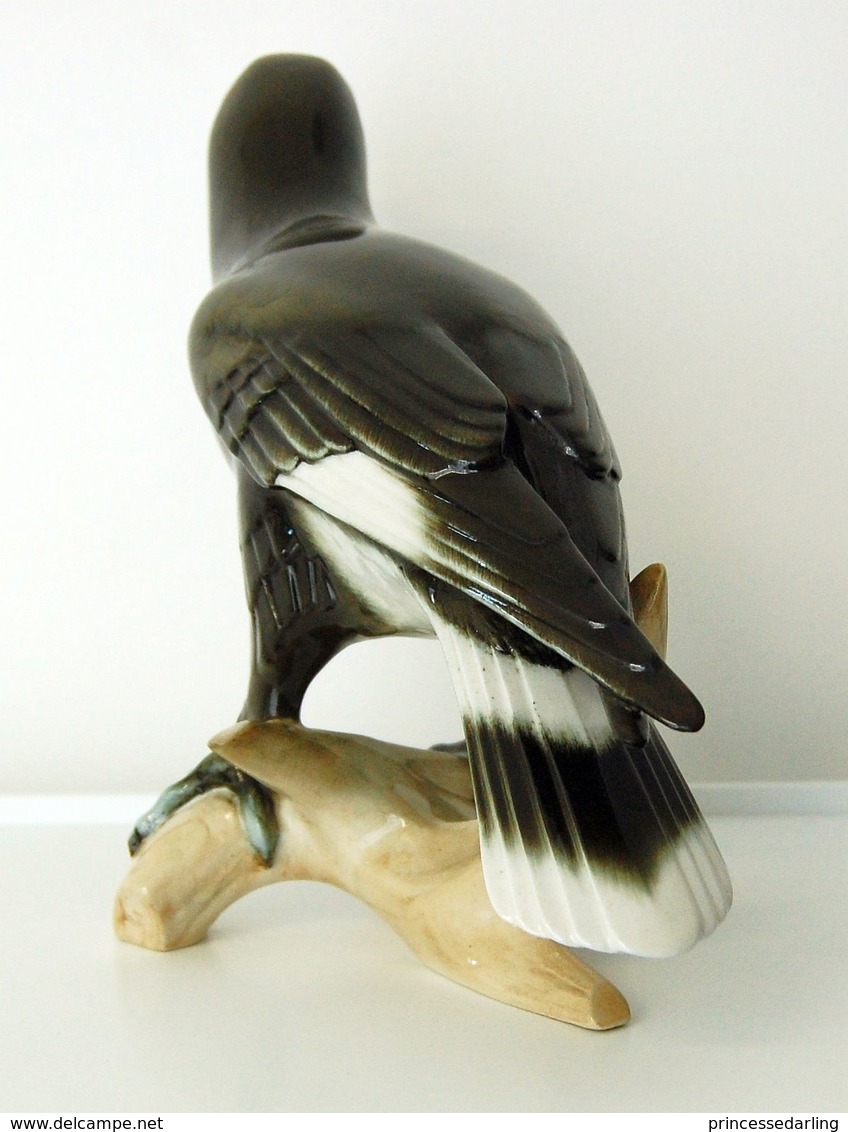 statuette ROYAL DUX oiseau bird porcelaine réveilleur lifesize figurine