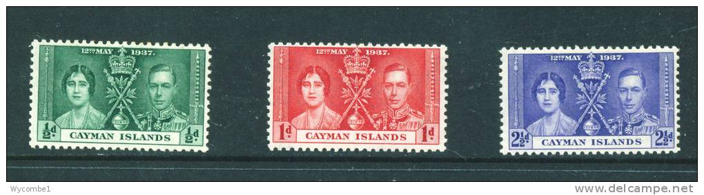 CAYMAN ISLANDS  -  1937  Coronation  MM (hinge Remainders) - Iles Caïmans