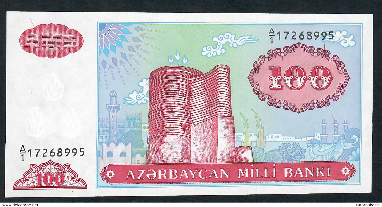 AZERBAIJAN P18a   100  MANAT   1993  #A/1      UNC. - Aserbaidschan