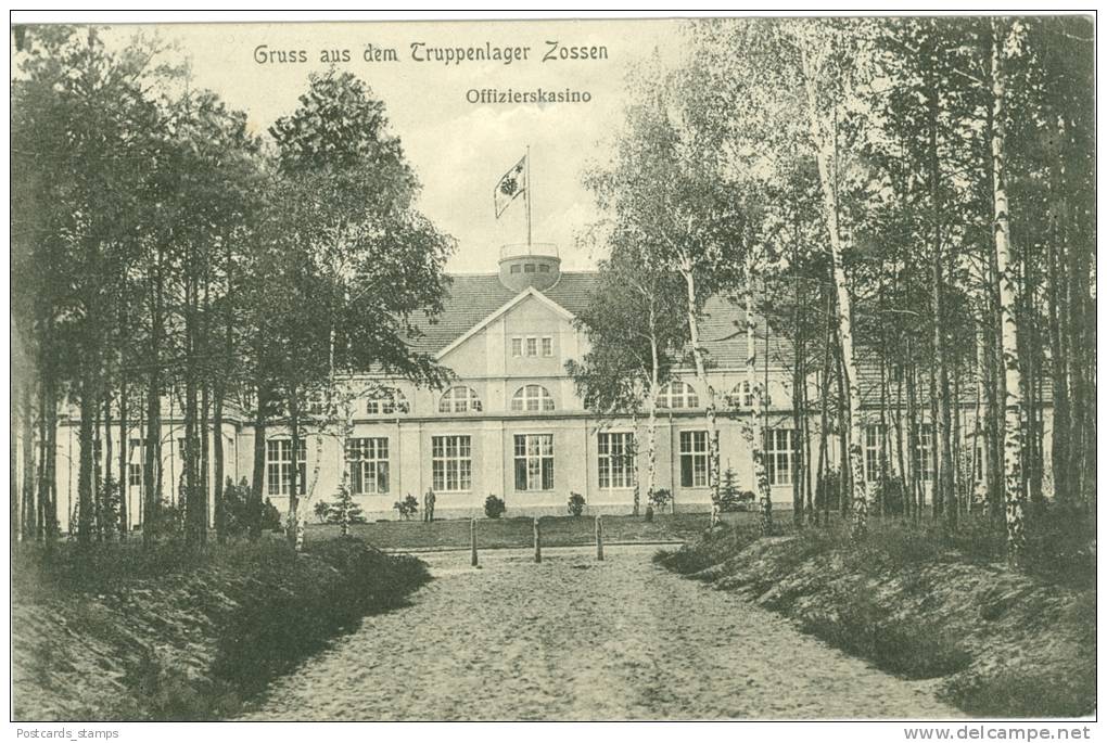 Zossen, Truppenlager, Offizierskasino, Feldpost AK, 1915 - Zossen