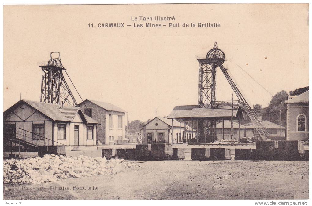 CPA 81 @ CARMAUX @ Les Mines - Puit De La Grillatié - Carmaux