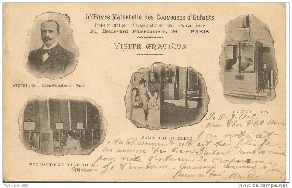 L'OEUVRE MATERNELLE DES COUVEUSES D'ENFANTS : 26 Bld Poissonnière  PARIS - Gesundheit, Krankenhäuser