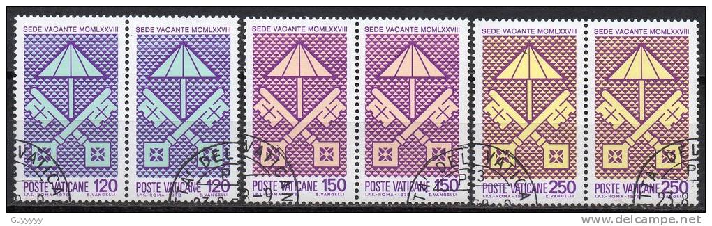 Vatican - 1978 - Yvert N° 656 à 658 - Used Stamps