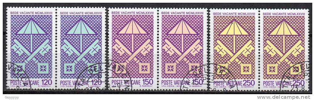 Vatican - 1978 - Yvert N° 656 à 658 - Usati