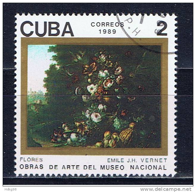 C+ Kuba 1989 Mi 3337 Gemälde - Used Stamps