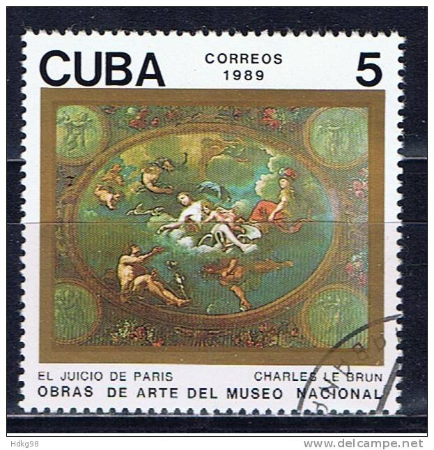 C+ Kuba 1989 Mi 3338 Gemälde - Used Stamps