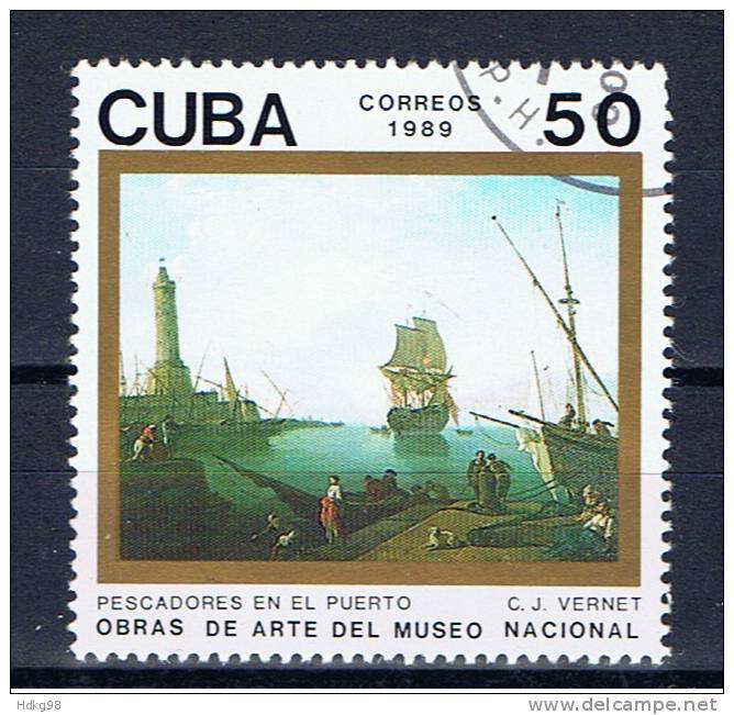 C+ Kuba 1989 Mi 3341 Gemälde - Used Stamps