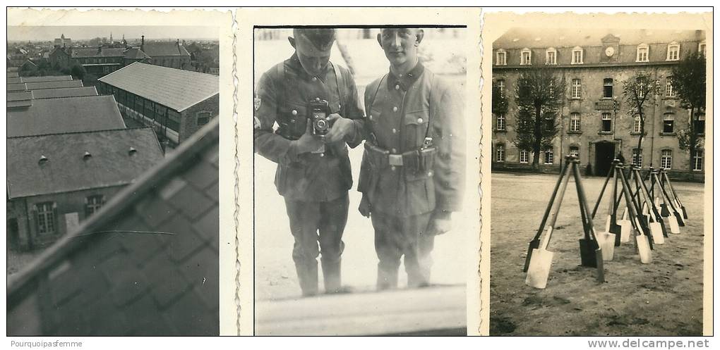 22 Photox3 DINAN Soldats Allemands  RAD Caserne Quartier Duguesclin 1941 Occupation - Dinan