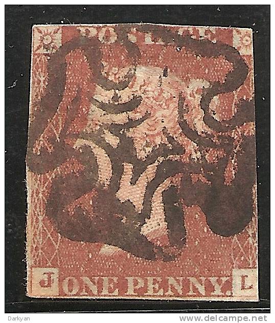 Grande-Bretagne (GB) Victoria 1841 - Penny Rouge Planche 27 JL - Used Stamps