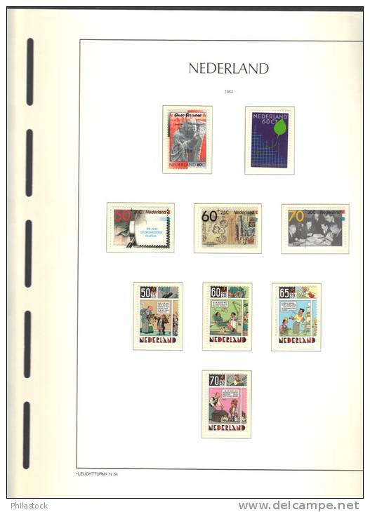 PAYS BAS trés belle collection sur pages Leuchtturm 1980 à 1992 tous ** état superbes