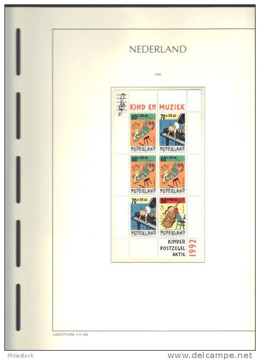 PAYS BAS trés belle collection sur pages Leuchtturm 1980 à 1992 tous ** état superbes