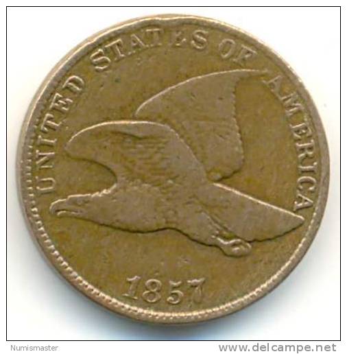 1857 , FLYING EAGLE CENT - 1856-1858: Flying Eagle