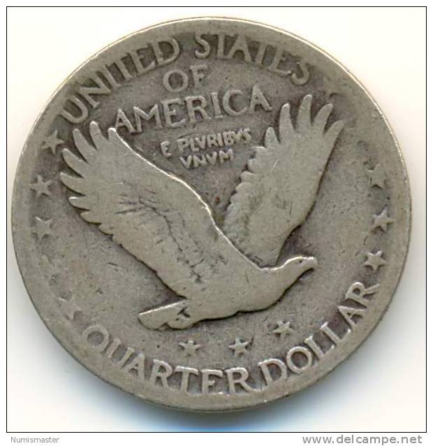 1929 , STANDING LIBERTY QUARTER - 1916-1930: Standing Liberty (Liberté Debout)