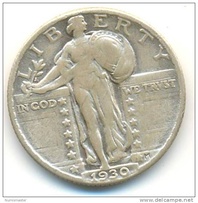 1930 , STANDING LIBERTY QUARTER - 1916-1930: Standing Liberty