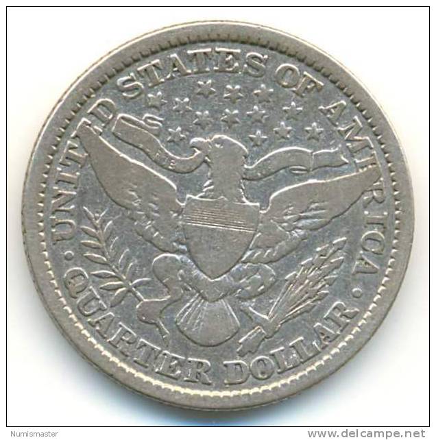 1892 , BARBER QUARTER - 1892-1916: Barber