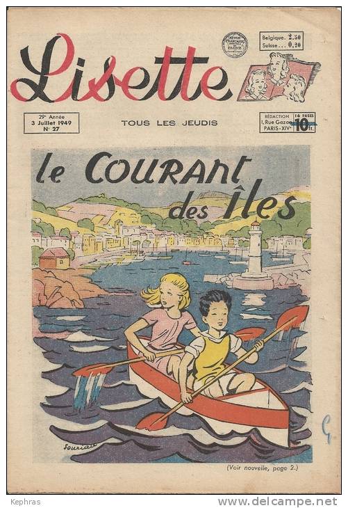 LISETTE - N° 27 -  Juillet 1949 - ETAT SUPERBE - Other & Unclassified