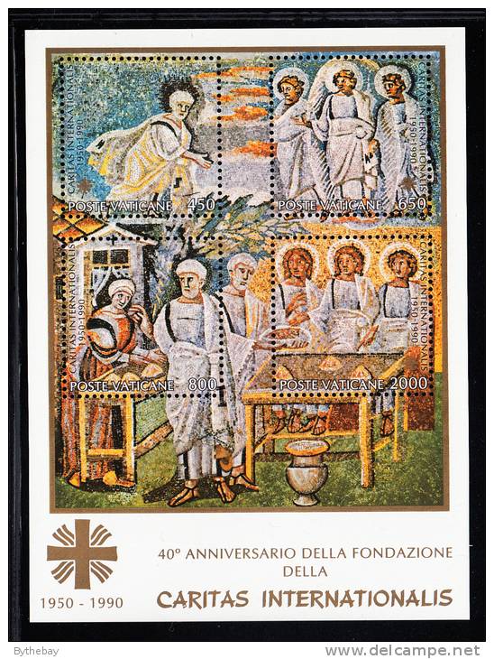 Vatican MNH Scott #857 Souvenir Sheet Of 4 40th Anniversary Of Caritas International - Neufs