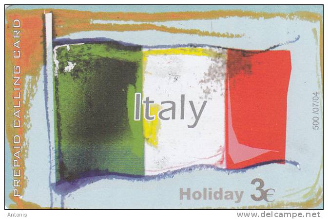 GREECE - European Union/Italy(flag), Amimex Prepaid Card 3 Euro, Tirage 500, 07/04, Used - Other & Unclassified