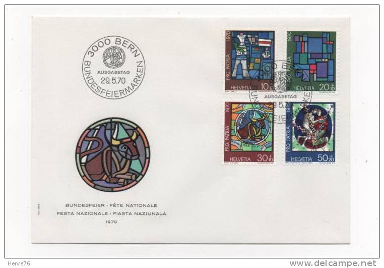 SUISSE -  FDC - Enveloppe Premier Jour - 1970 - BERN - BUNDESFEIER - Fête Nationale - FDC