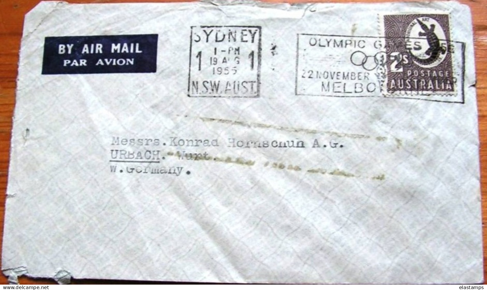 ==  Australia, 1955 Olimpic Stempel - Covers & Documents