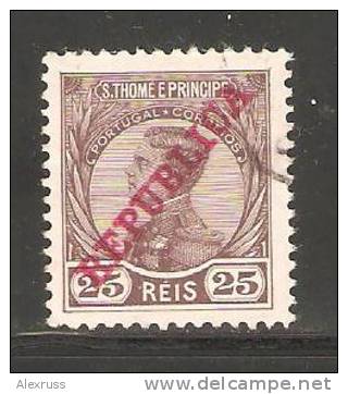 St.Thomas & Prince Islands 1912 ,25r ,Sc 110 ,VF USED - St. Thomas & Prince