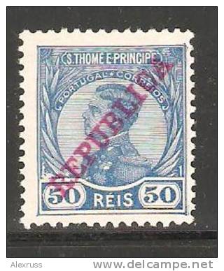 St.Thomas & Prince Islands 1912 ,50r ,Sc 111,VF MLH - St. Thomas & Prince