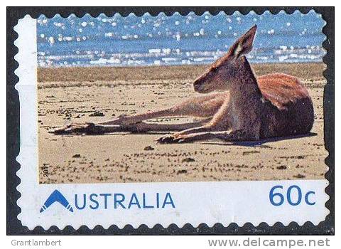 Australia 2011 Living Australia 60c Kangaroo On Beach Self-adhesive Used - Oblitérés