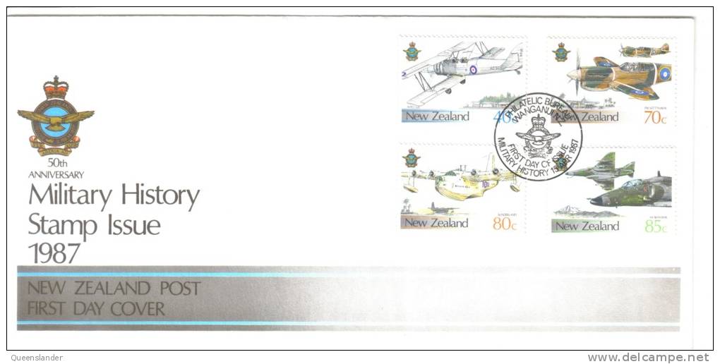 FDC 1987 Military History Air Force Set Of 4 FDI 15th April 1987 Unaddressed Cover - FDC