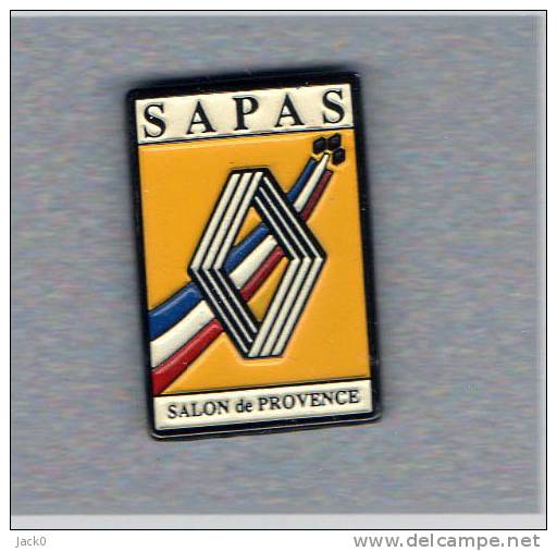 Pin´s  Automobile  Renault   SAPAS, SALON  DE  PROVENCE - Renault