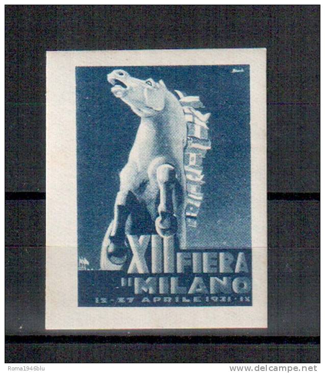 ERINNOFILO MILANO 1931 XII FIERA DI MILANO - Erinnophilie