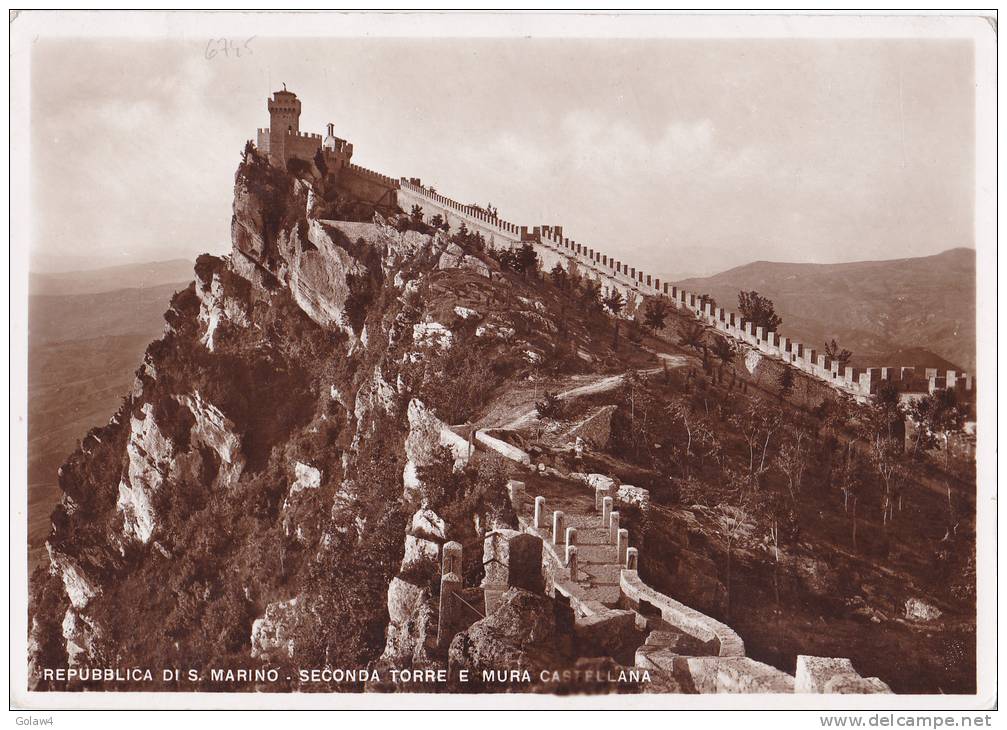 6745# REP. DI SAN MARINO CARTOLINE SECONDA TORRE E MURA CASTELLANAN - 1939 ZÜRICH SVIZZERA - Storia Postale